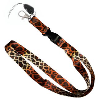 Fako Bijoux® - Keycord Print - Lanyard - Sleutelkoord - Badgehouder - 51cm - 20mm - Luipaard Bruin/Beige