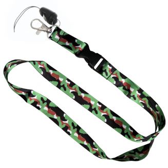 Fako Bijoux® - Keycord Print - Lanyard - Sleutelkoord - Badgehouder - 51cm - 20mm - Camo