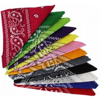 Fako Fashion® - Bandana Set - Paisley Bandana's - 12 Stuks Paisley Boeren Zakdoek - Bandana 12 kleuren - Bandana Heren - Dames - 12 stuks