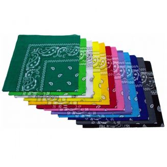 Fako Fashion® - Bandana Set - Paisley Bandana's - 12 Stuks Paisley Boeren Zakdoek - Bandana 12 kleuren - Bandana Heren - Dames - 12 stuks