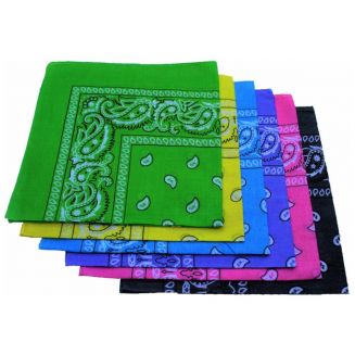 Fako Fashion® - Bandana Set - Paisley Bandana's - 12 Stuks Paisley Boeren Zakdoek - Bandana 6 kleuren - Bandana Heren - Dames - 6 stuks
