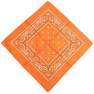 Fako Fashion® - Bandana - Hoofddoek - Mondbescherming - Zakdoek - Paisley - Oranje