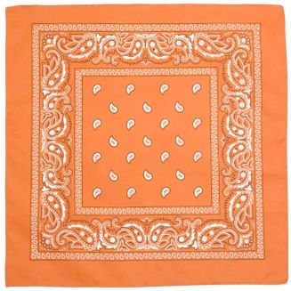 Fako Fashion® - Bandana Heavy Duty - HQ - Hoofddoek - Mondbescherming - Zakdoek - Paisley - Oranje