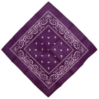 Fako Fashion® - Bandana - Hoofddoek - Mondbescherming - Zakdoek - Paisley - Donkerpaars