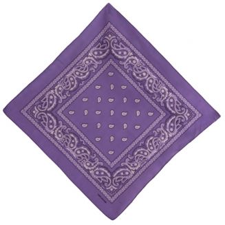Fako Fashion® - Bandana - Hoofddoek - Mondbescherming - Zakdoek - Paisley - Paars