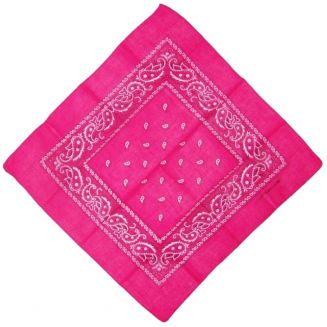 Merkloos - Bandana - Hoofddoek - Mondbescherming - Zakdoek - Paisley - Fuchsia