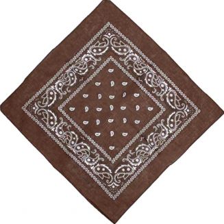 Fako Fashion® - Bandana - Hoofddoek - Mondbescherming - Zakdoek - Paisley - Bruin