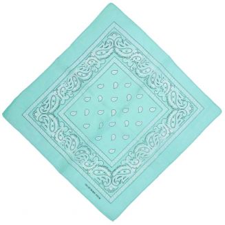 Fako Fashion® - Bandana - Hoofddoek - Mondbescherming - Zakdoek - Paisley - Mintgroen