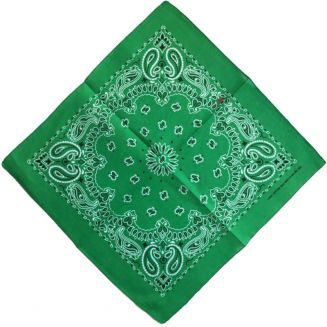 Fako Fashion® - Bandana - Hoofddoek - Mondbescherming - Zakdoek - Paisley II - Groen