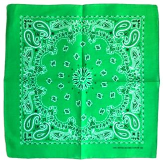 Fako Fashion® - Bandana - Hoofddoek - Mondbescherming - Zakdoek - Paisley II - Lichtgroen