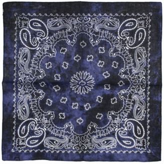 Fako Fashion® - Paisley Bandana - Tie Dye - Acid Wash - Navy Blauw
