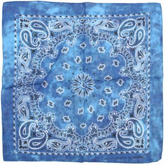 Fako Fashion® - Paisley Bandana - Tie Dye - Acid Wash - Lichtblauw