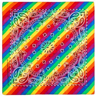 Merkloos - Paisley Bandana - Regenboog Gestreept - Rainbow 
