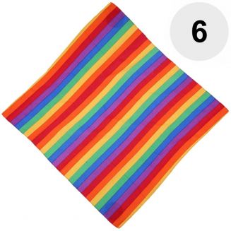 Merkloos - Bandana - Regenboog Gestreept - Rainbow - 6 Stuks