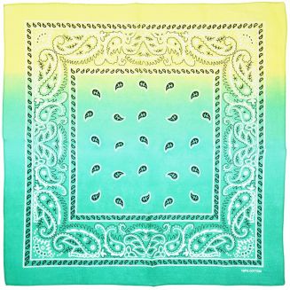 Fako Fashion® - Paisley Bandana - Two Tone - 2-Kleurig - Geel-Groen
