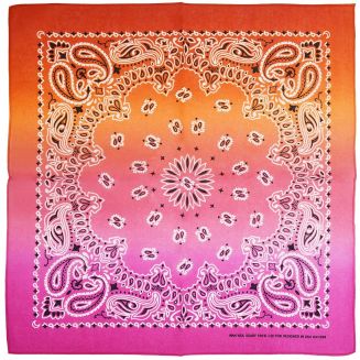 Fako Fashion® - Paisley Bandana - Tri Tone - Tricolore - 3-Kleurig - Rood-Oranje-Fuchsia