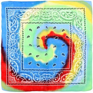 Fako Fashion® - Paisley Bandana - Tie Dye Swirl - Multicolor - Meerkleurig - Print 3