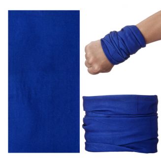 Fako Fashion® - Microfiber Faceshield - Bandana - Nekwarmer - Sjaal - Uni - Blauw