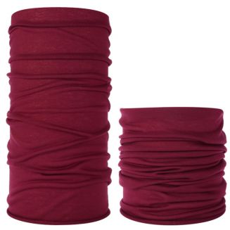 Fako Fashion® - Microfiber Faceshield - Bandana - Nekwarmer - Sjaal - Uni - Bordeaux Rood
