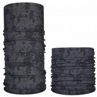 Fako Fashion® - Microfiber Faceshield - Bandana - Nekwarmer - Sjaal - Block Grijs