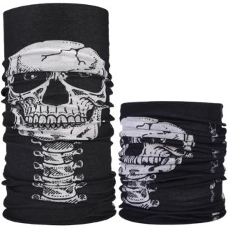 Fako Fashion® - Microfiber Faceshield - Bandana - Nekwarmer - Sjaal - Skull Neck