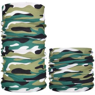 Fako Fashion® - Microfiber Faceshield - Bandana - Nekwarmer - Sjaal - Camouflage GWZ