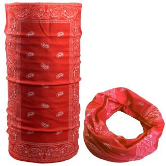 Fako Fashion® - Microfiber Faceshield - Bandana - Nekwarmer - Sjaal - Paisley Rood