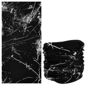 Fako Fashion® - Microfiber Faceshield - Bandana - Nekwarmer - Sjaal - Paint Zwart