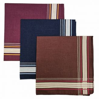 Fako Fashion® - Heren Zakdoeken - Zakdoek - 100% Katoen - 40x40cm - Serie 2 - 3 Stuks