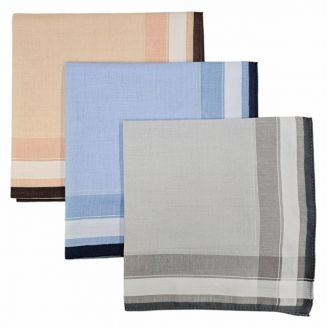 Fako Fashion® - Heren Zakdoeken - Zakdoek - 100% Katoen - 40x40cm - Serie 4 - 3 Stuks