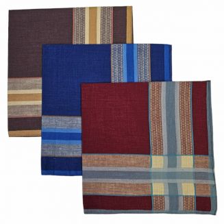 Fako Fashion® - Heren Zakdoeken - Zakdoek - 100% Katoen - 40x40cm - Serie 20 - 3 Stuks