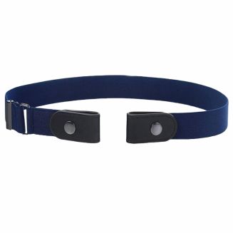 Merkloos - Riem Zonder Gesp - Gespvrije Riem - Elastische riem - Rekbare Riem - Broekriem Zonder Gesp - Stretch Riem - Zwangerschapsriem - Navy Blauw