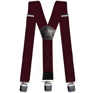Fako Fashion® - Bretels - Extra Breed - 28mm Brede Clips - XL - 120cm - Bordeaux Rood