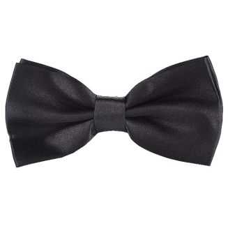 Fako Fashion® - Vlinderstrik - Vlinderdas - Satijn - 12.5cm - Zwart