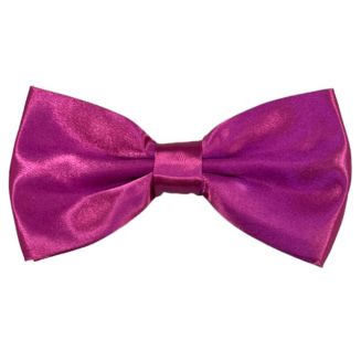 Fako Fashion® - Vlinderstrik - Vlinderdas - Satijn - 12.5cm - Aubergine
