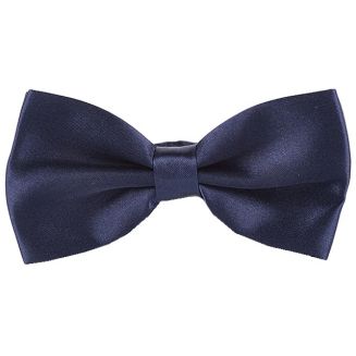 Merkloos - Vlinderstrik - Vlinderdas - Satijn - 12.5cm - Navy Blauw