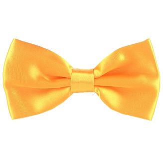 Merkloos - Vlinderstrik - Vlinderdas - Satijn - 12.5cm - Goudgeel