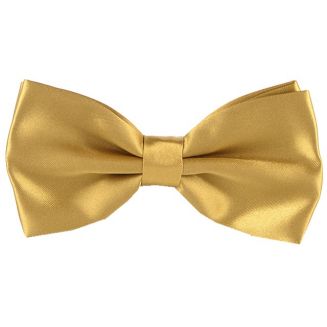 Fako Fashion® - Vlinderstrik - Vlinderdas - Satijn - 12.5cm - Goudkleurig