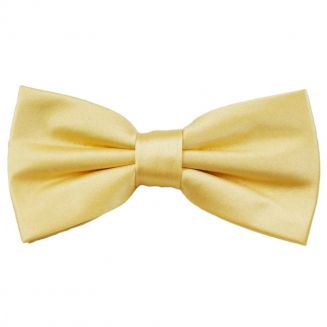 Fako Fashion® - Vlinderstrik - Vlinderdas - Satijn - 12.5cm -  Lichtgoud