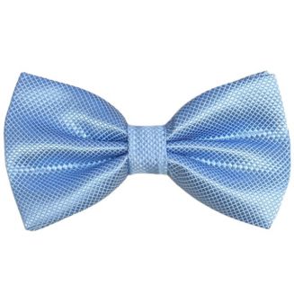 Fako Fashion® - Vlinderstrik - Vlinderdas - Kleine Ruit - 12cm - Lichtblauw