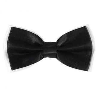 Fako Fashion® - Vlinderstrik - Vlinderdas - Duo Tone - 12cm - Zwart/Wit