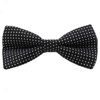 Fako Fashion® - Vlinderstrik - Vlinderdas - Print - 12cm - Zwart/Witte Stipjes