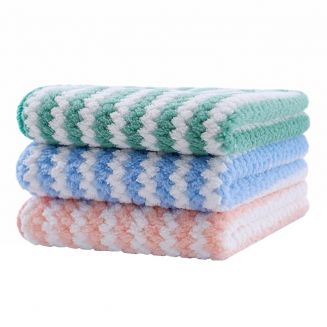 Fako Bijoux® - Microvezel Schoonmaakdoekjes - Vaatdoek - Wave - 30x30cm - 3 Stuks
