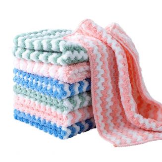 Fako Bijoux® - Microvezel Schoonmaakdoekjes - Vaatdoek - Wave - 25x25cm - 6 Stuks