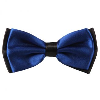 Fako Fashion® - Kinder Vlinderstrik - Vlinderdas - Duo Tone - 10cm - Donkerblauw