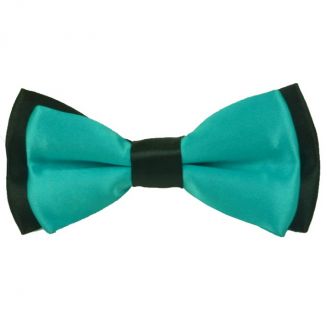 Fako Fashion® - Kinder Vlinderstrik - Vlinderdas - Duo Tone - 10cm - Aqua