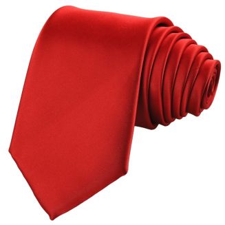 Fako Fashion® - Stropdas - Effen - Satijn - 8cm - 145cm - Donkerrood