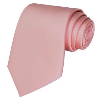 Fako Fashion® - Stropdas - Effen - Satijn - 8cm - 145cm - Oud Roze