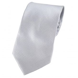 Fako Fashion® - Stropdas - Fijne Ruit - Satijn - 8cm - 145cm - Grijs