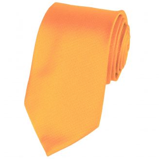 Fako Fashion® - Stropdas - Fijne Ruit - Satijn - 8cm - 145cm - Oranje